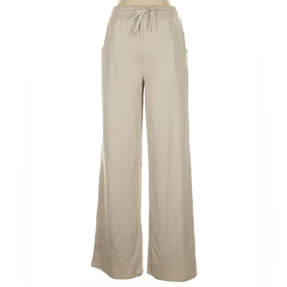 New Vuori Halo Essential Wide-leg Pants Ecru Heather Large TALL/LONG! - Picture 3 of 8